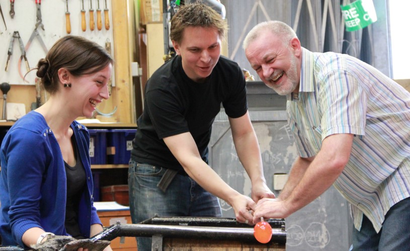 Glass blowing at Bath Aqua Glass